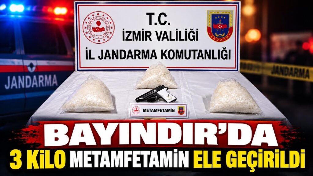 Bayındır’da 3 kilo metamfetamin ele geçirildi
