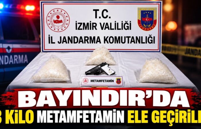 Bayındır’da 3 kilo metamfetamin ele geçirildi